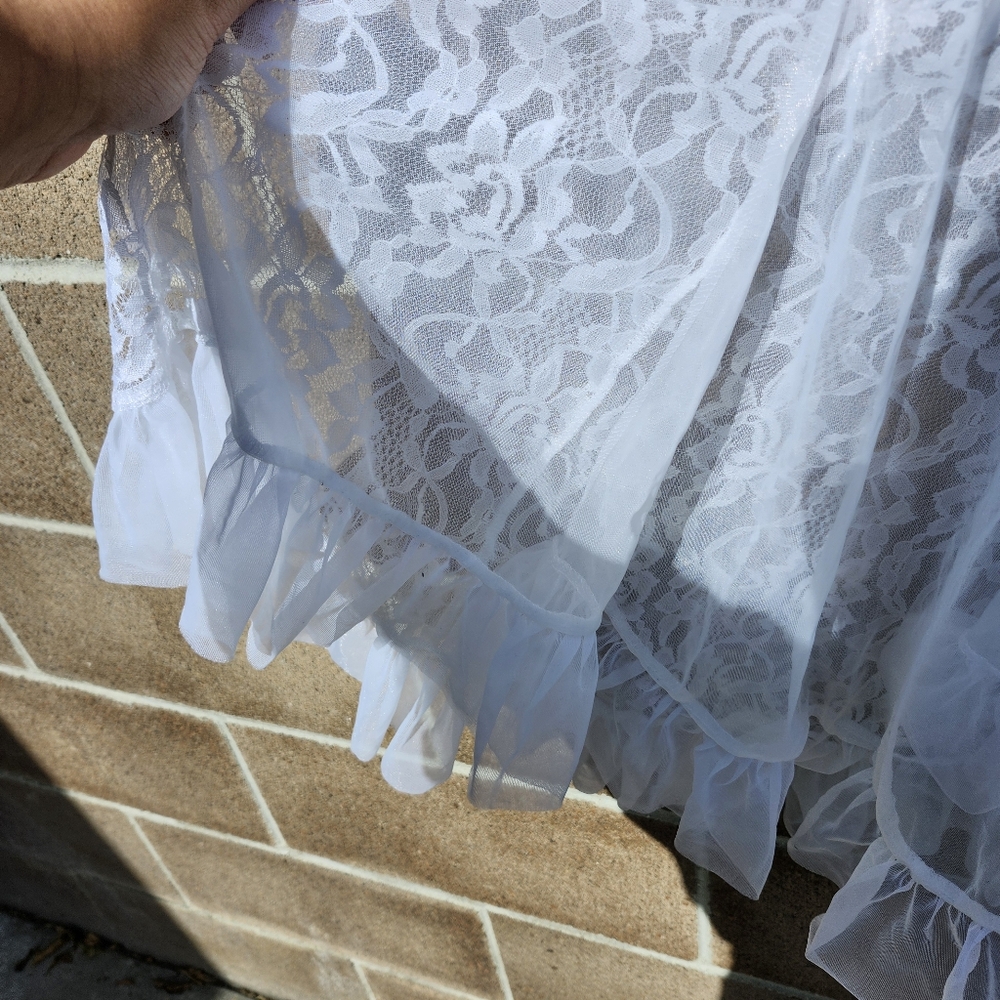 Vintage white lace slip dress - Picture 8 of 9
